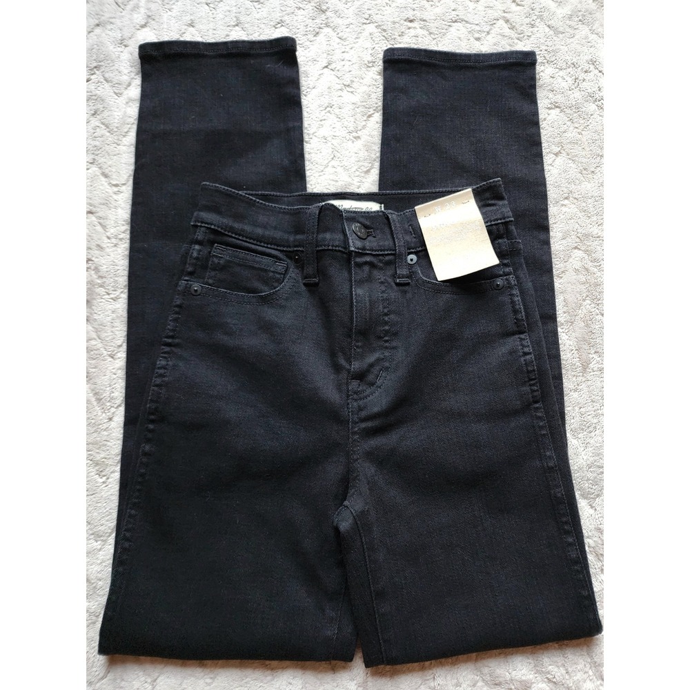 Madewell Stovepipe High Rise Narrow Leg Black Jeans Womens Size 23 NEW